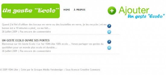 un geste écolo