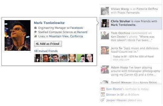 Ticker Facebook