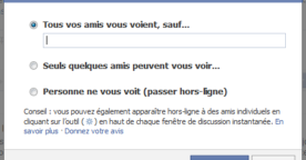 Astuce : comment devenir invisible sur le chat facebook