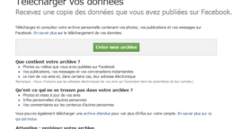 Sauvegarder ses données Facebook