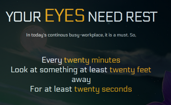repos des yeux