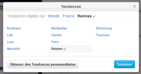 Twitter intègre 10 villes françaises aux Trending Topics