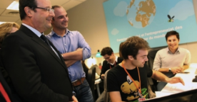 Coulisses : la visite du Président dans les locaux de la start-up Wizbii