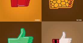 Les boutons Like Facebook façon super-héros