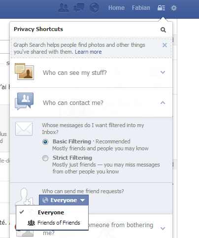 comment cacher profil facebook