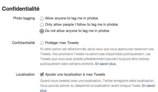 confidentialité
