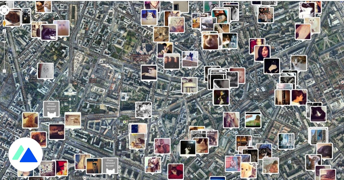 Une Carte Du Monde Des Photos De Chats m