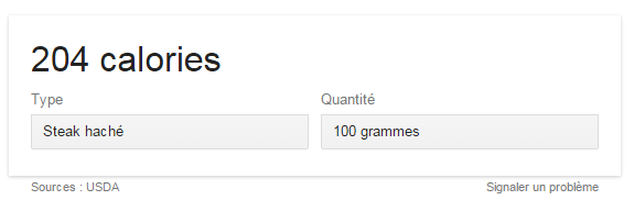 Comment Google cherche à nous simplifier la vie - BDM 4 2014-11-04 17_54_45-combien de calories dans un steak haché _ - Recherche Google