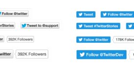 Twitter : un nouveau design pour les boutons Follow et Tweet (et suppression du compteur)