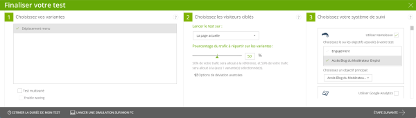Finalisation du test - Blog du modérateur