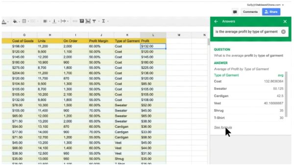 google-sheets-formules