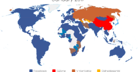La carte des réseaux sociaux les plus populaires en 2017