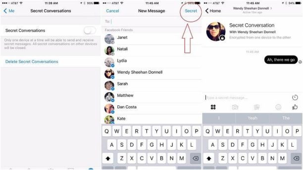 Remonter une conversation messenger