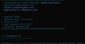 WordPress : une faille permet de réinitialiser le mot de passe de l’admin