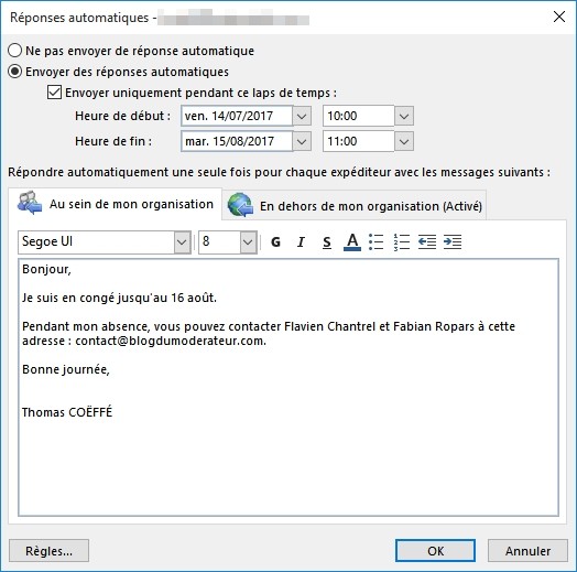 Email Mettre En Place Une Reponse Automatique Pendant Ses Vacances Bdm