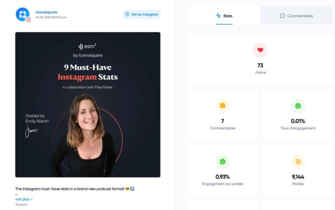 Iconosquare – Statistiques