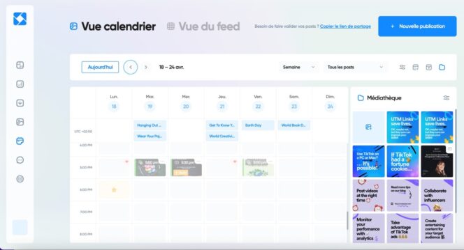 Iconosquare – Vue calendrier octobre