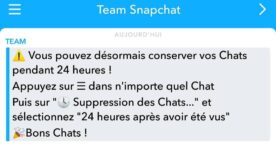 Snapchat : vous pouvez désormais conserver vos Chats pendant 24 heures