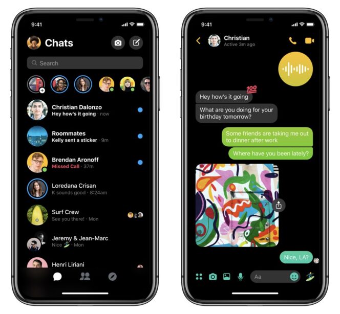 Facebook Messenger comment activer le dark mode