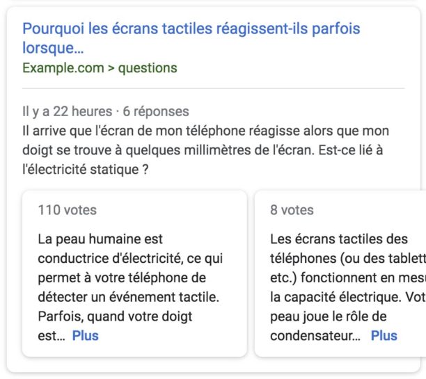 Rich Snippets Les Resultats Enrichis Pour Les Questions Reponses m