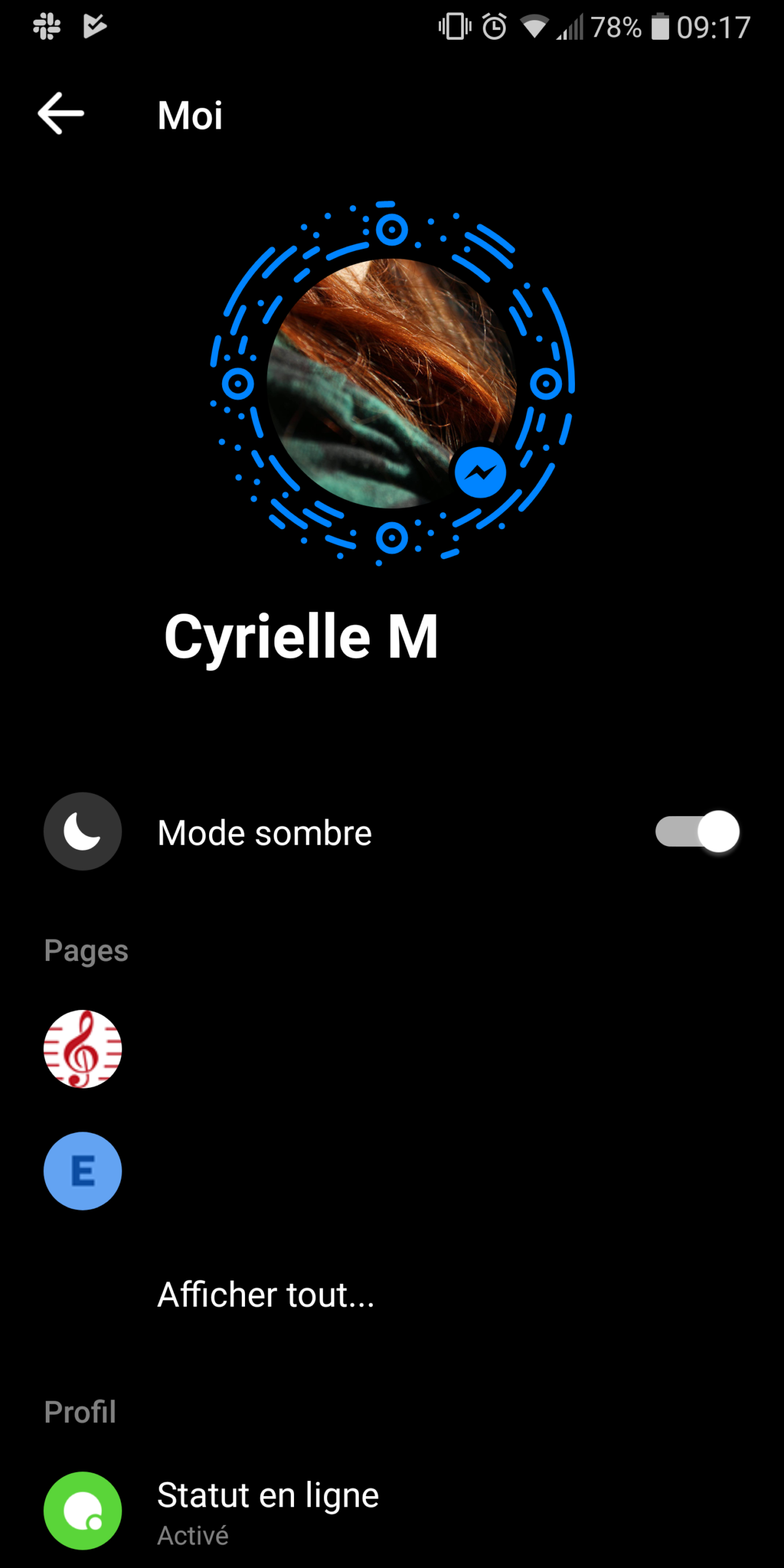 Facebook Messenger le dark mode est disponible pour tous