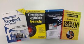 4 livres à gagner sur Facebook, l’intelligence artificielle, le social selling et le personnal branding