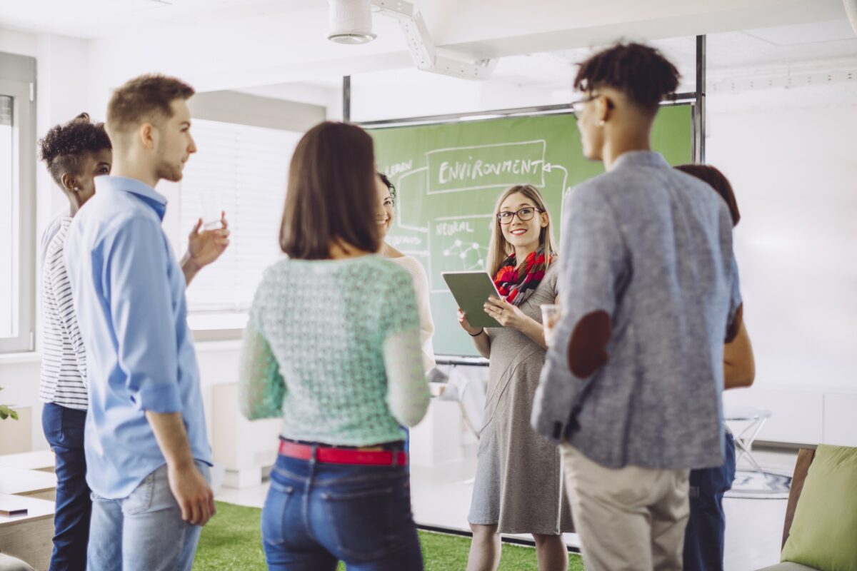 Business team working together