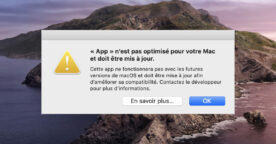 macOS Catalina : les applications 32 bits ne sont plus compatibles avec votre Mac