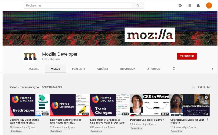 Mozilla Developer Network lance sa chaîne YouTube pour les développeurs
