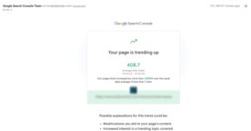 Search Console : Google enrichit ses notifications sur les pics de trafic