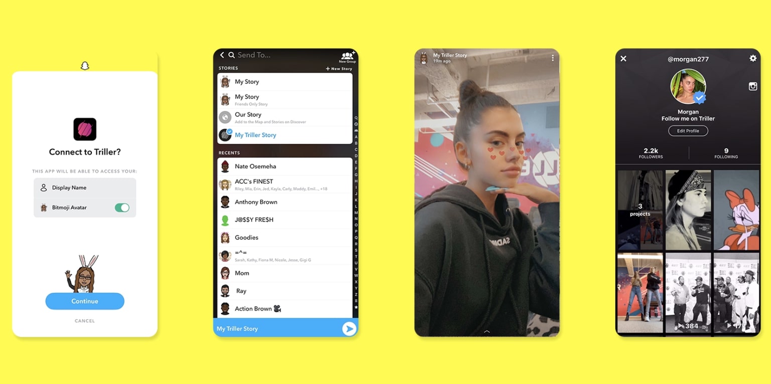 Snapchat : partagez vos stories sur d’autres applications