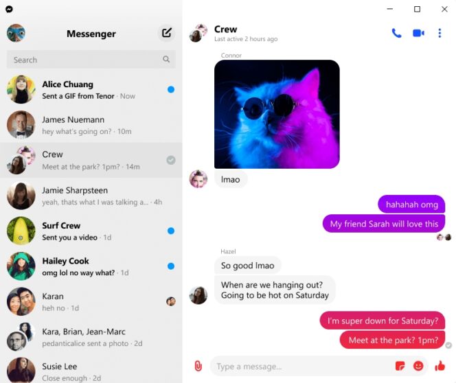 Facebook Messenger téléchargez l’application desktop pour Windows et macOS