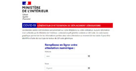 L’attestation de déplacement numérique est disponible sur smartphone et tablette