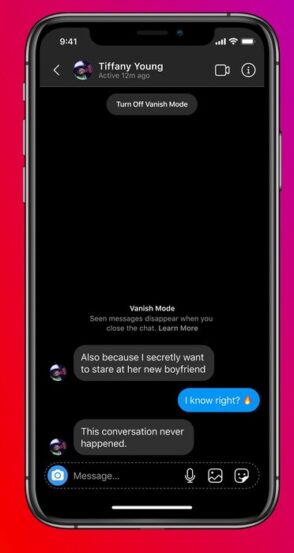 Instagram : comment envoyer des messages éphémères avec le Vanish Mode