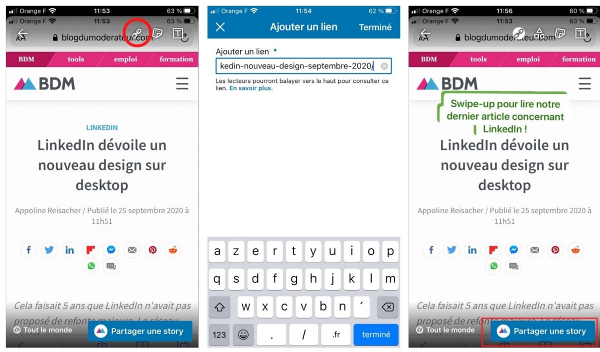 Lien Story LinkedIn
