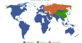 La carte des réseaux sociaux les plus populaires en 2021