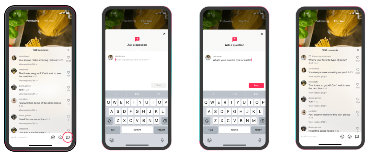 home tiktok q&a