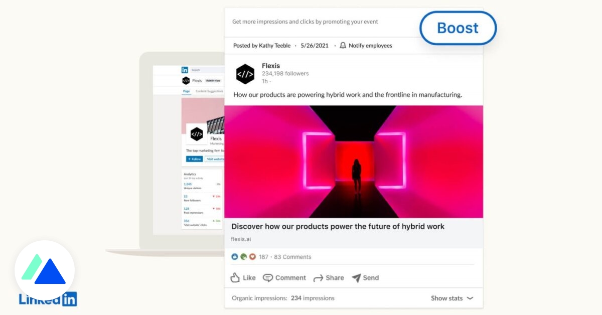 LinkedIn lance un bouton Boost pour les publications et un format d ...