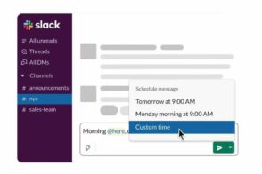 Slack : comment programmer un message ?