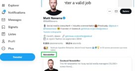 Twitter : un bouton d’inscription à la newsletter directement sur les profils