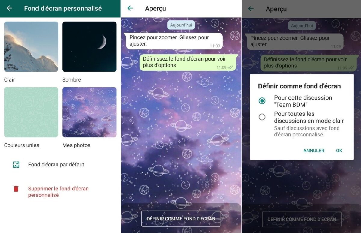 Personnaliser vos discussions WhatsApp : fond d’écran, mode sombre