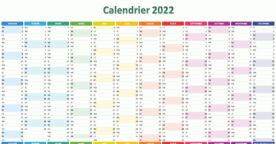 Calendrier 2022 à imprimer : jours fériés, vacances, numéros de semaine…