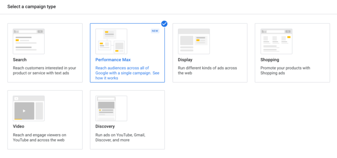 Les campagnes Performance Max sur Google