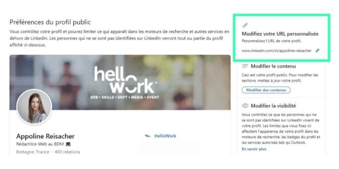 Linkedin-personnaliser-URL