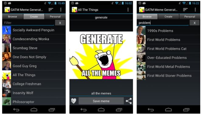 GATM Meme Generator application meme