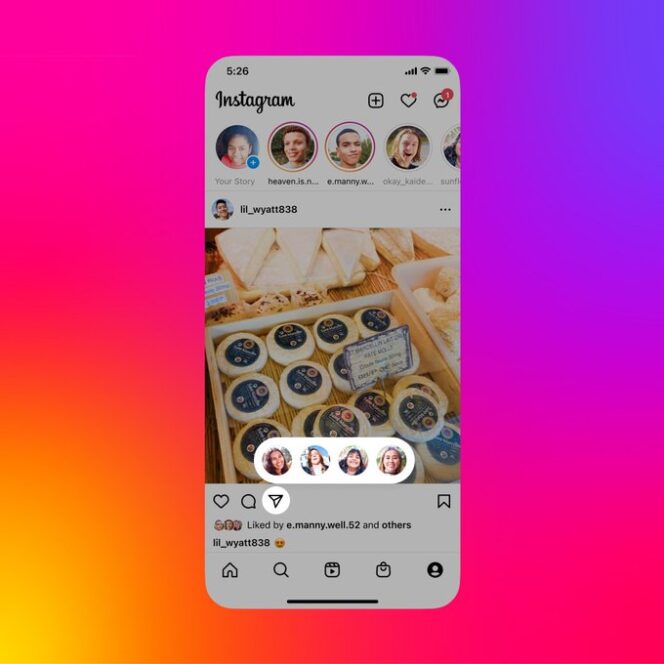 envoi rapide Instagram