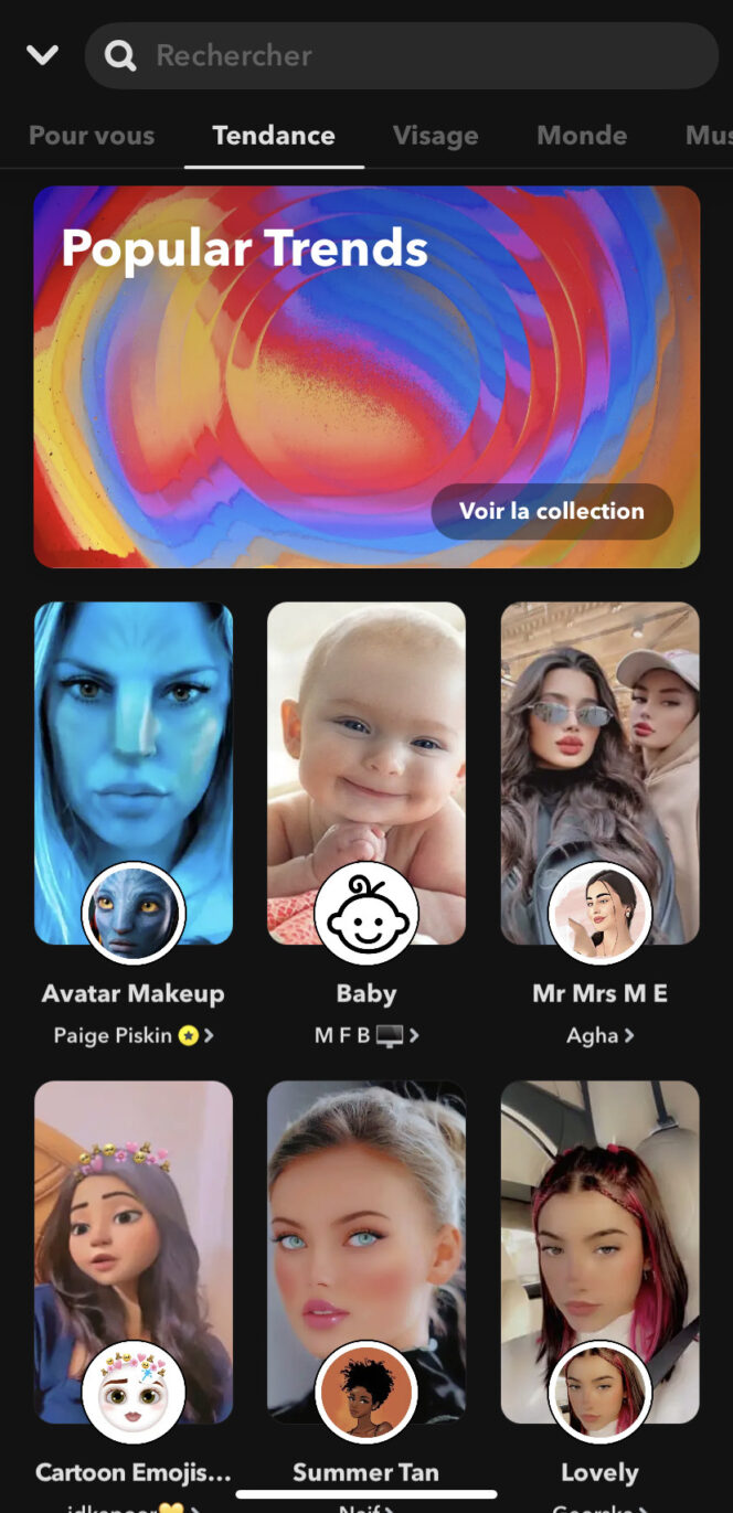 lenses-populaires-snapchat
