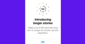 Instagram lance les Stories plus longues de 60 secondes