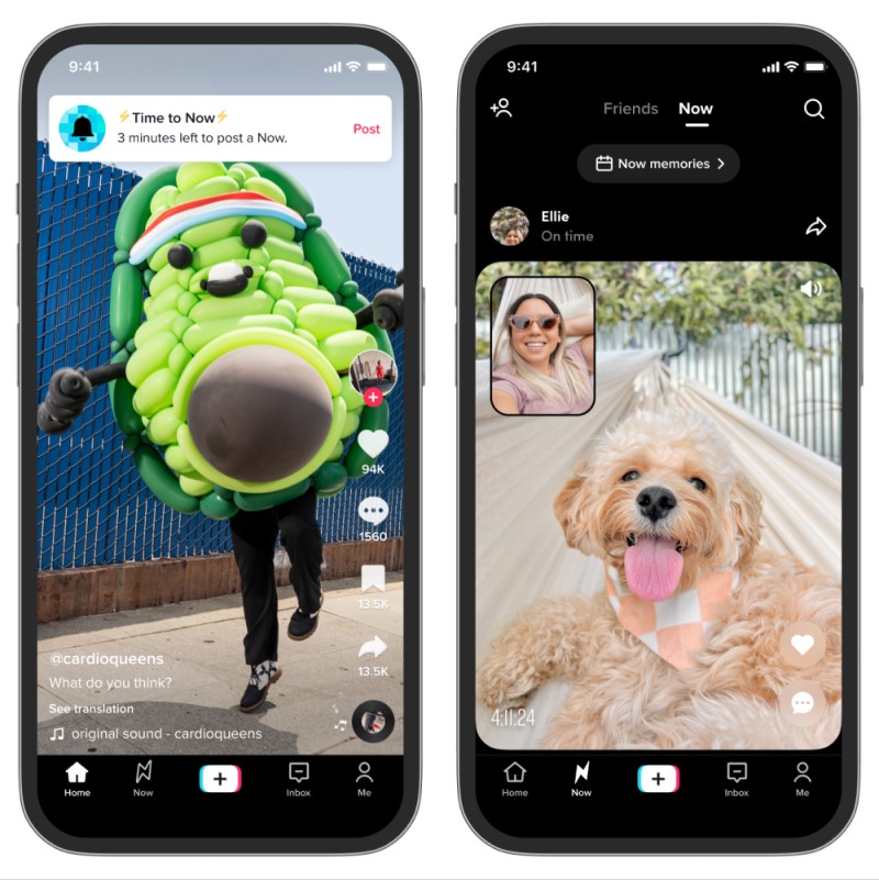 tiktok-copie-bereal-et-lance-son-application-tiktok-now