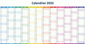 Calendrier 2023 à imprimer : jours fériés, vacances, numéros de semaine, format Excel, PDF…